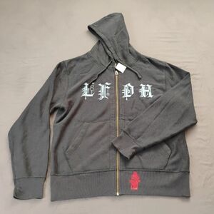 J. CREW Sweater Hooded Men's Size M Blue Long Sleeves Full Zip NWT